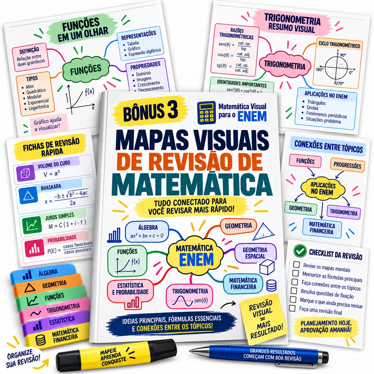 MAPAS VISUAIS DE REVISÃO DE MATEMÁTICA